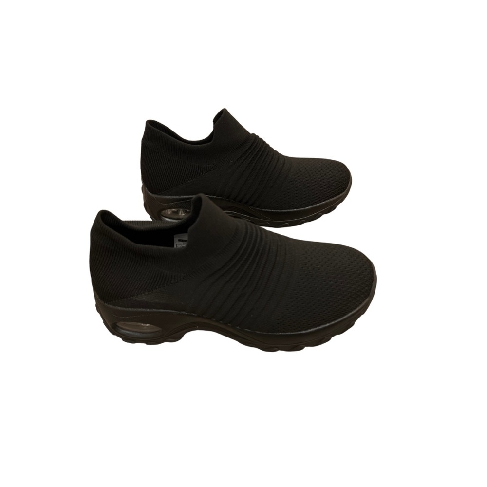 Women's Black Athletic Slip-On Shoes